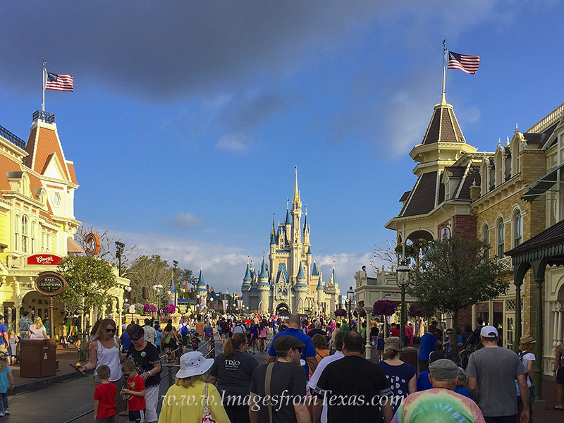 The Cinderella Castle greets visitors at the Magic Kingdom