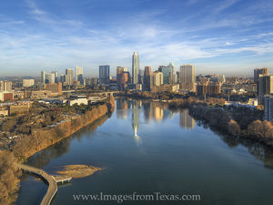 Aerial View of Downtown Austin in January 1