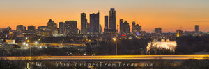 Austin Skyline Panorama in Morning Light