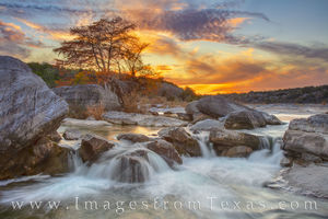 Autumn Sunset on the Pedernales River 1115-1