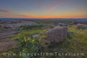 Enchanted Rock Prickly Pear Summer Sunset 4