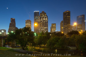 Moonrise over Houston, Texas 1