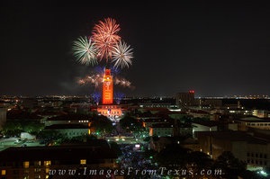 University of Texas Tower 2013 Fireworks