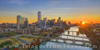 Austin Skyline December Sunrise Ladybird Lake 1202-1