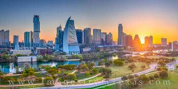 Austin Sunset in Spring Panorama 326-2