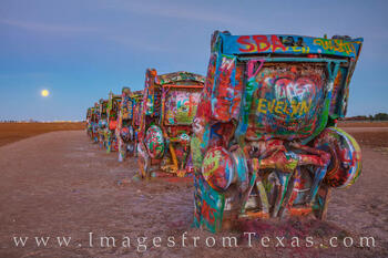 Cadillac Ranch is a unique artistic icon east of Amarillo, Texas off the Interstate.