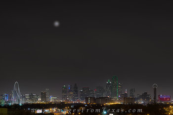 Dallas Skyline Image on a December Night