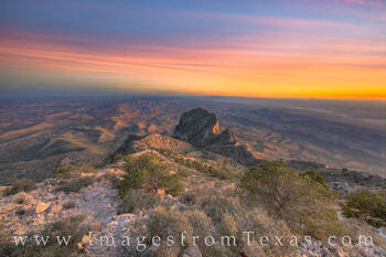 El Capitan from Guadalupe Peak after Sunset 1