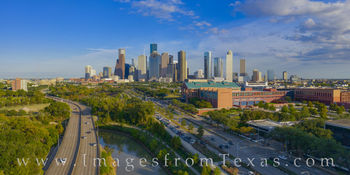 Houston Skyline Afternoon Aerial View 824-1