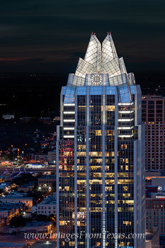 Nighttime View of the Frost Bank Tower