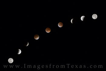 Images from Texas - Phases of the Blood Moon - April 15, 2014