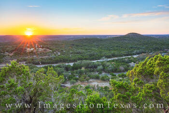 Sunset from Old Baldy - Wimberley 1117-1