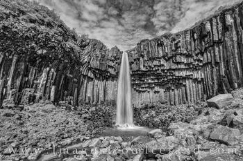 Svartifoss in Black and White 1