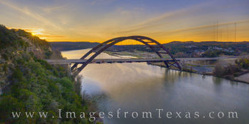 Texas Aerial of 360 Bridge Sunrise 1216-1