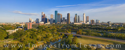 Houston Skyline Panorama November Afternoon 1