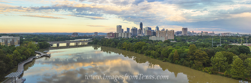 The Austin skyline begins to come to life on this early November morning. Behind me, clouds were dark and rain had just passed...