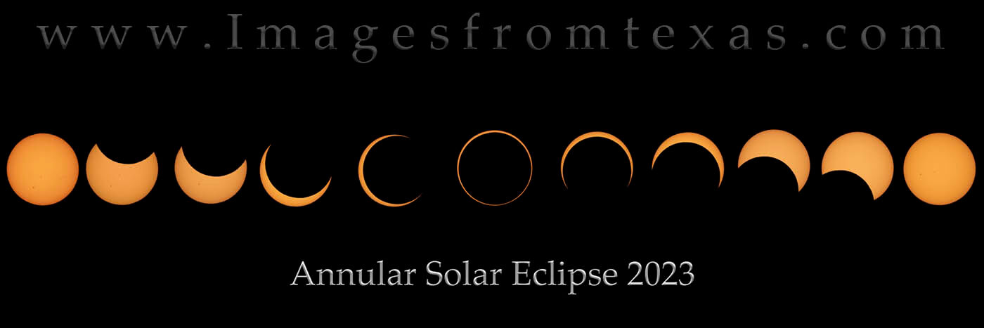 The annular solar eclipse shows off its beauty in this progressive panorama.