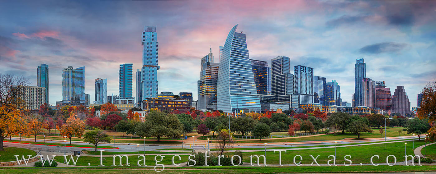 Google's Sailboat building is front and center in Austin's ever-changing skyline. The Independent (Jenga) building, and Austonian...