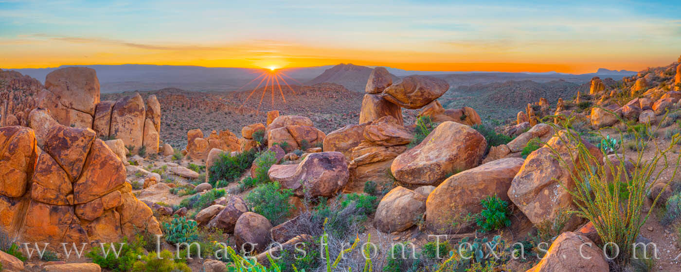 Balanced Rock Sunrise Panorama 1