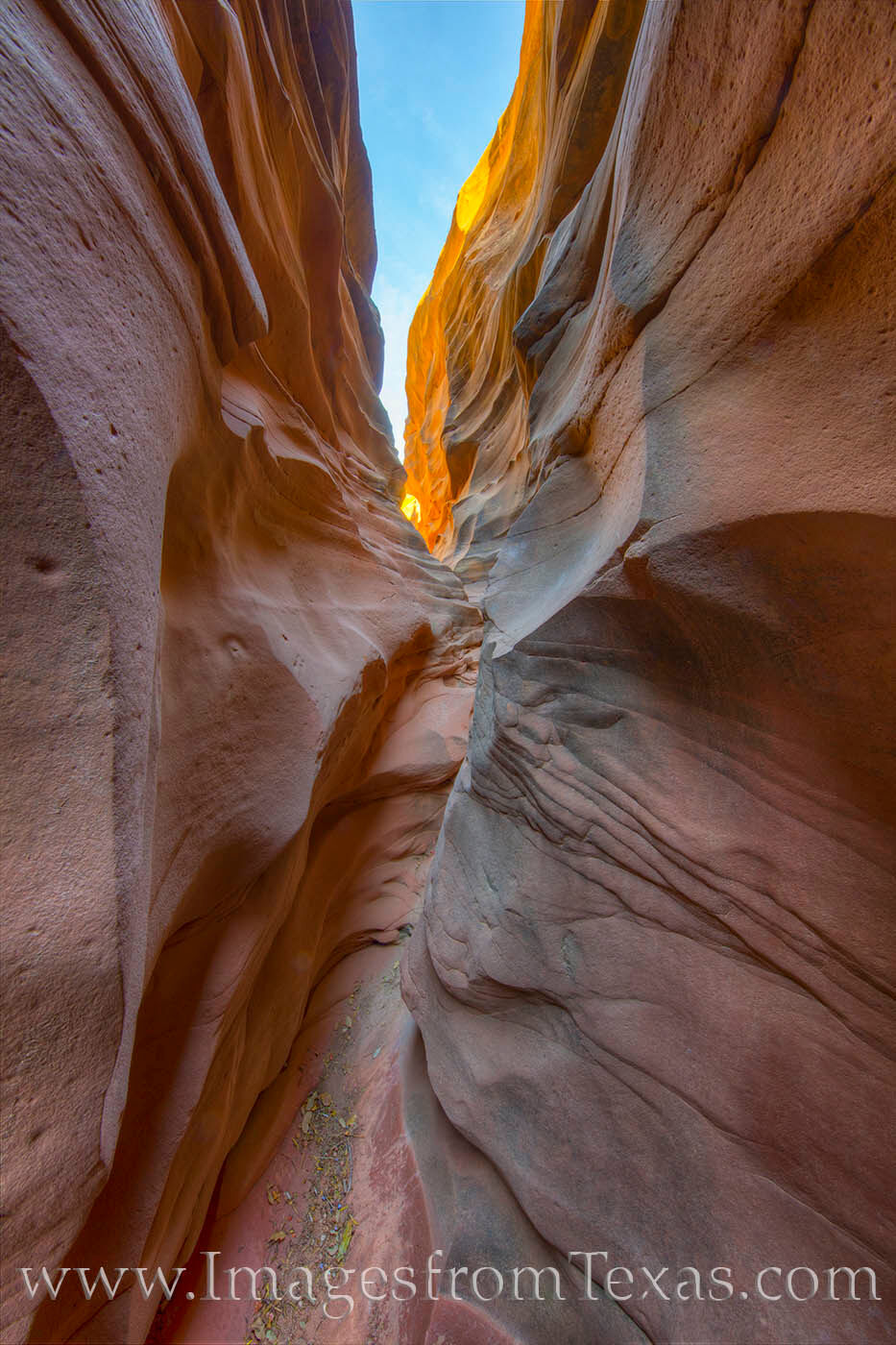 Lines and curves and colors make up part of the allure of the Upper Slot Canyon in Palo Duro's Central Utah Slot Canyon formations...