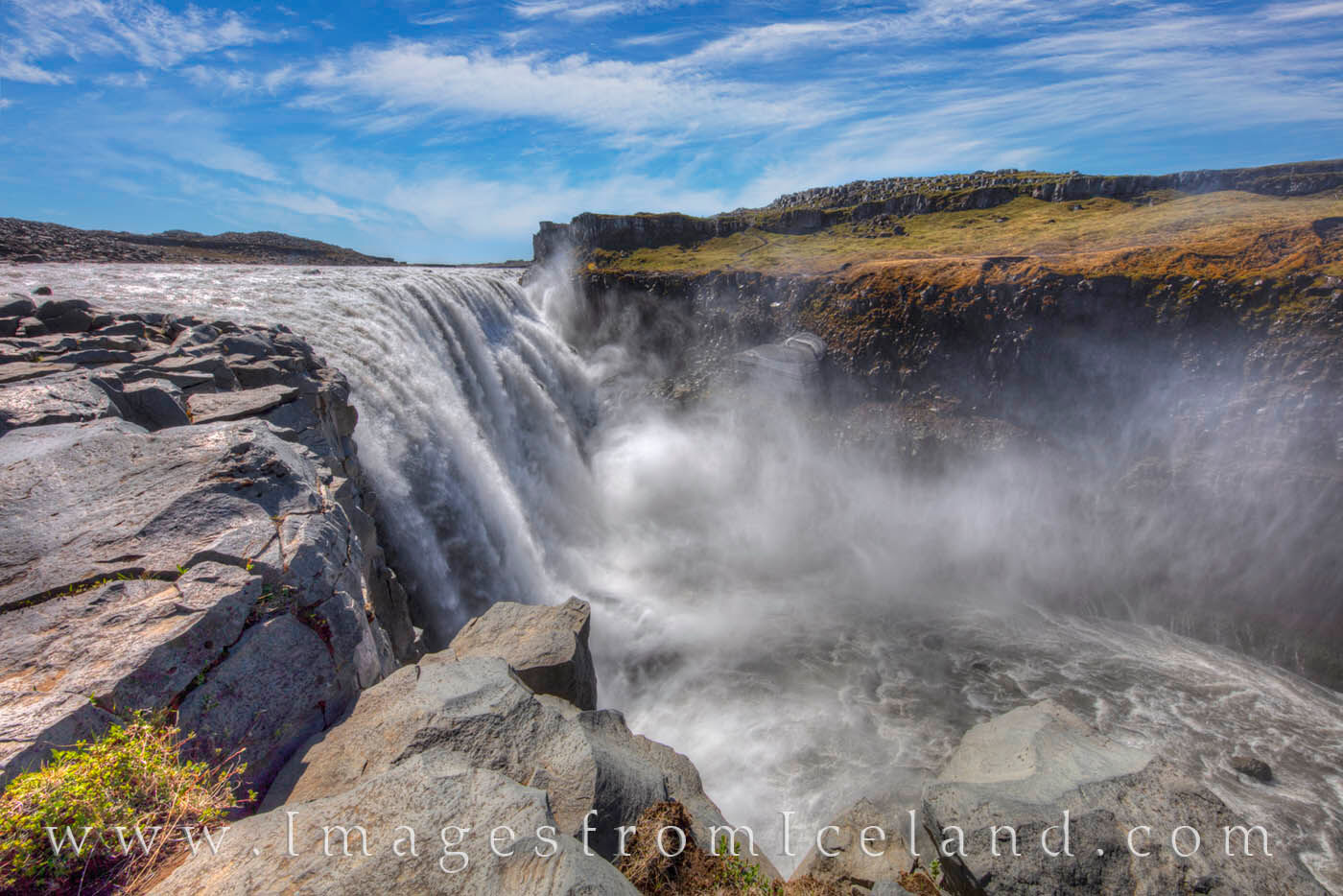 Dettifoss drops 144’ and is said to be the most powerful waterfall in all of Europe. Located in Vatnajökull National Park...