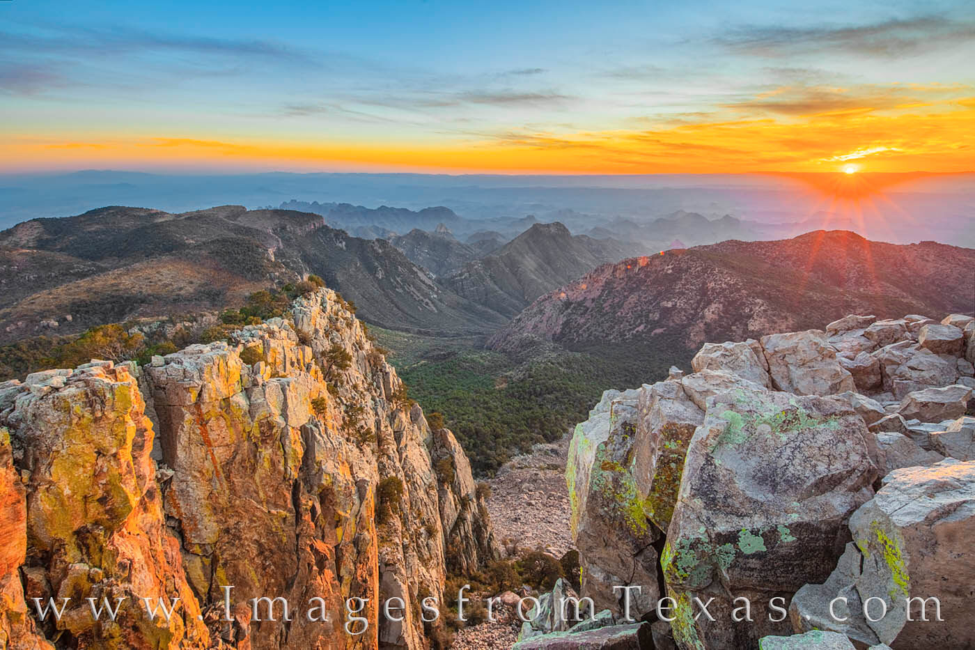 From the highest point in Big Bend National Park - Emory Peak - the views of the rugged Chisos Mountains all the way to Mexico...