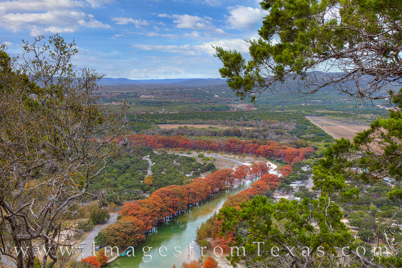 The view from Old Baldy in Garner State Park is amazing, especially in November when fall colors of red and orange highlight...