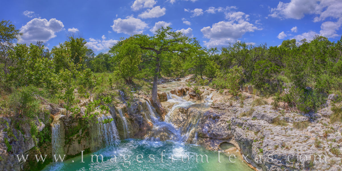 This panorama of Edge Falls in the Texas Hill Country was taken on a warm summer afternoon. I don’t often shoot in the middle...