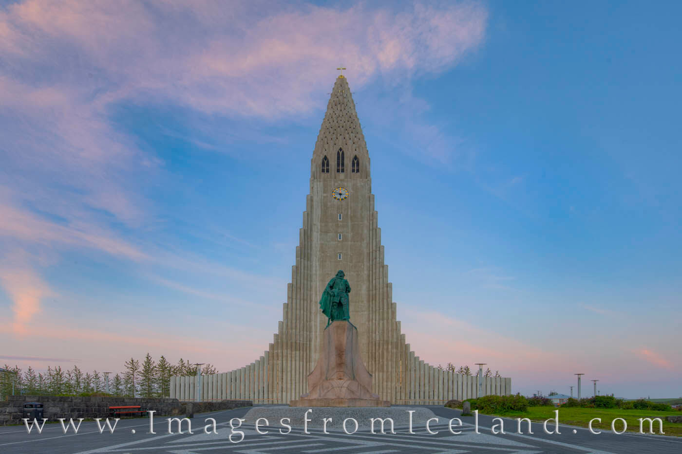 Hallgrímskirkja is the center of Reykjavik and rises 244' into the Icelandic sky. This photograph was taken in July at around...