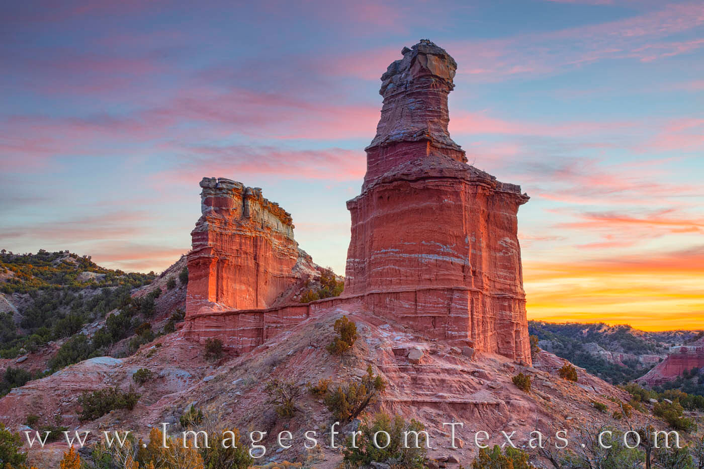 One of my favorite places in Palo Duro Canyon in the Lighthouse - an iconic hoodoo at the end of a well-traveled trail. The round...