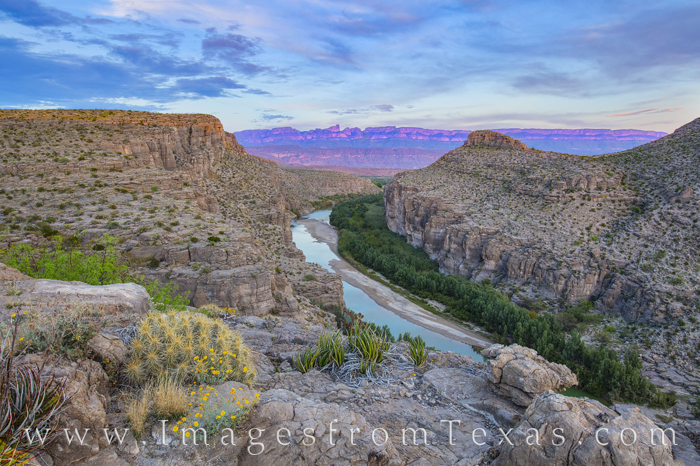The Hot Springs Trail in Big Bend National Park offers amazing views of both the Rio Grande far below and the distant mountains...