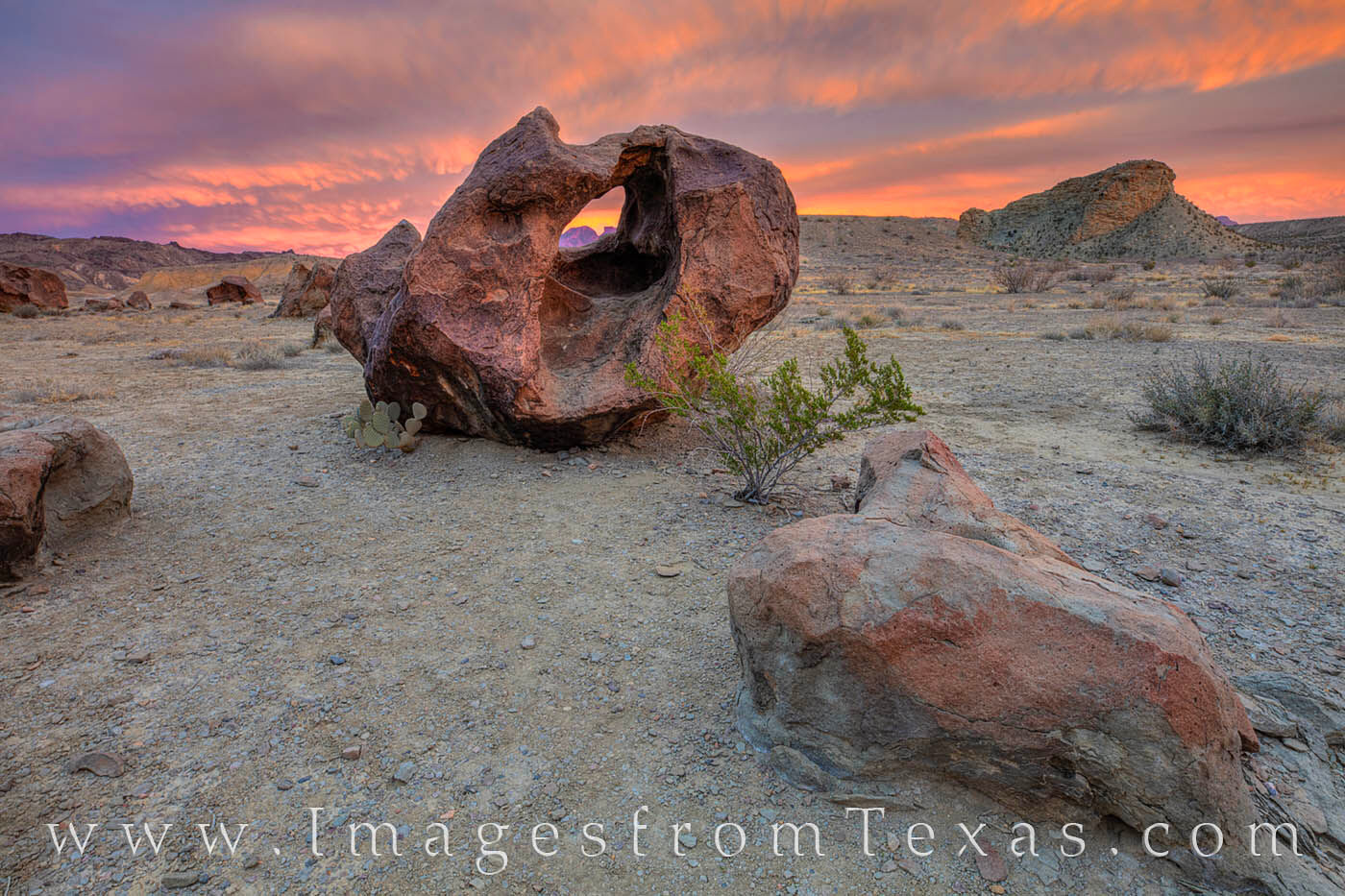 Ancient rocks fill the landscape along the Indian Head Trail in the remote western portion of Big Bend National Park. Seen at...