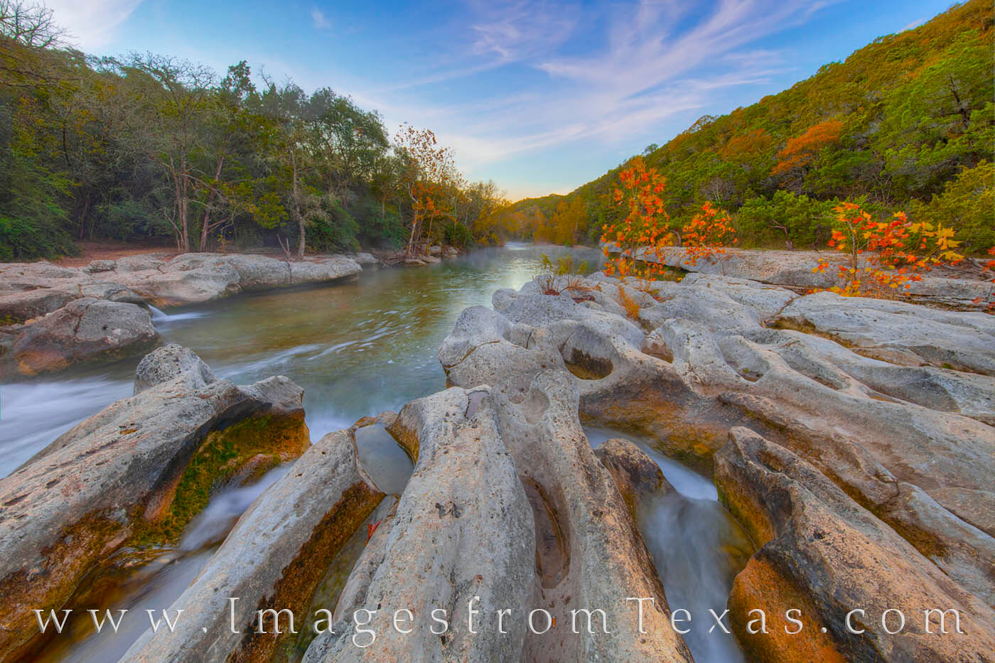 About 1.5 miles into the Barton Creek Greenbelt Trail, water flows over Sculpture Falls on a cold November morning. This is one...