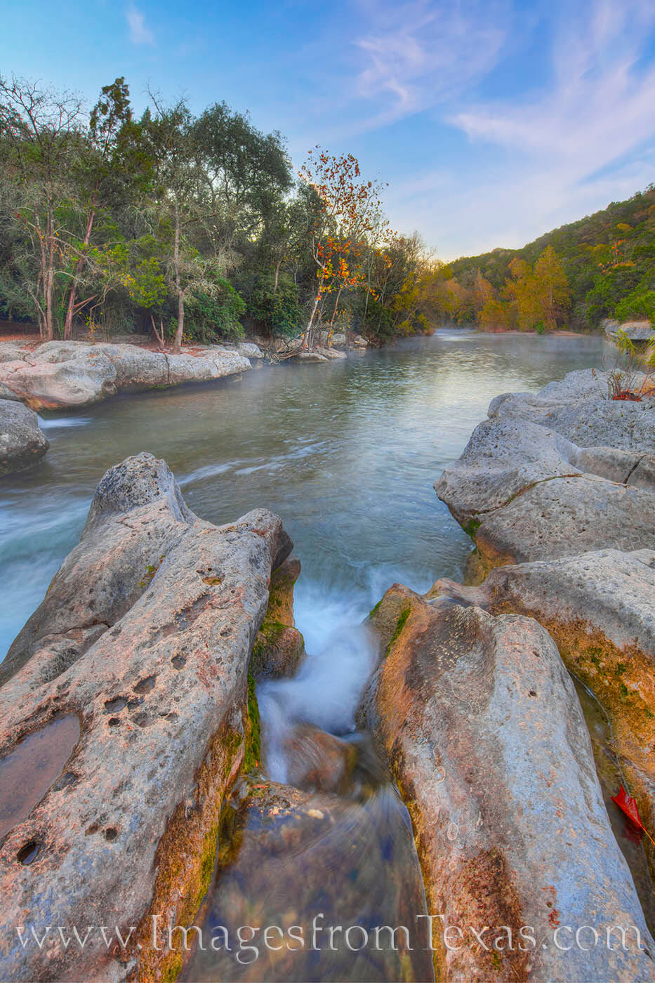 A beautiful morning starts the day along Austin's Barton Creek Greenbelt. The air was frigid and the water clean and cold on...