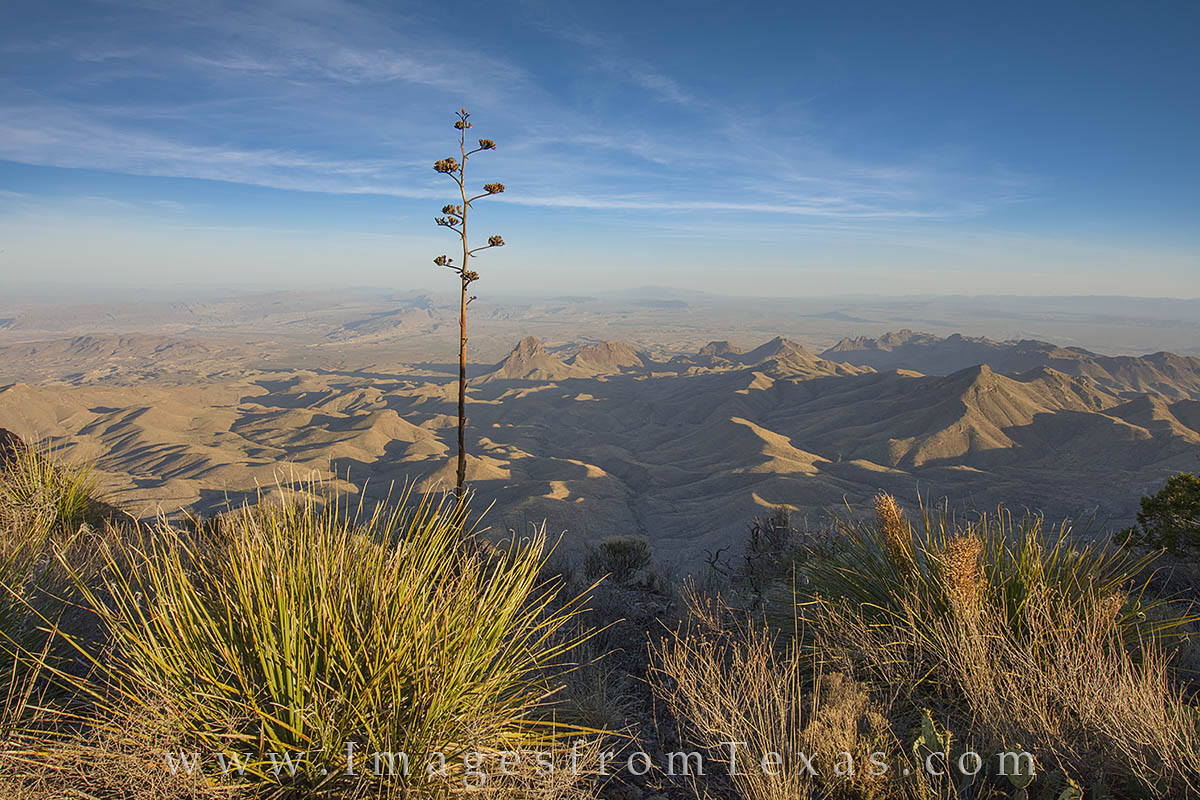 From the edge of the South Rim at Big Bend National Park, the borders of Texas and Mexico come into view. In the distance, across...