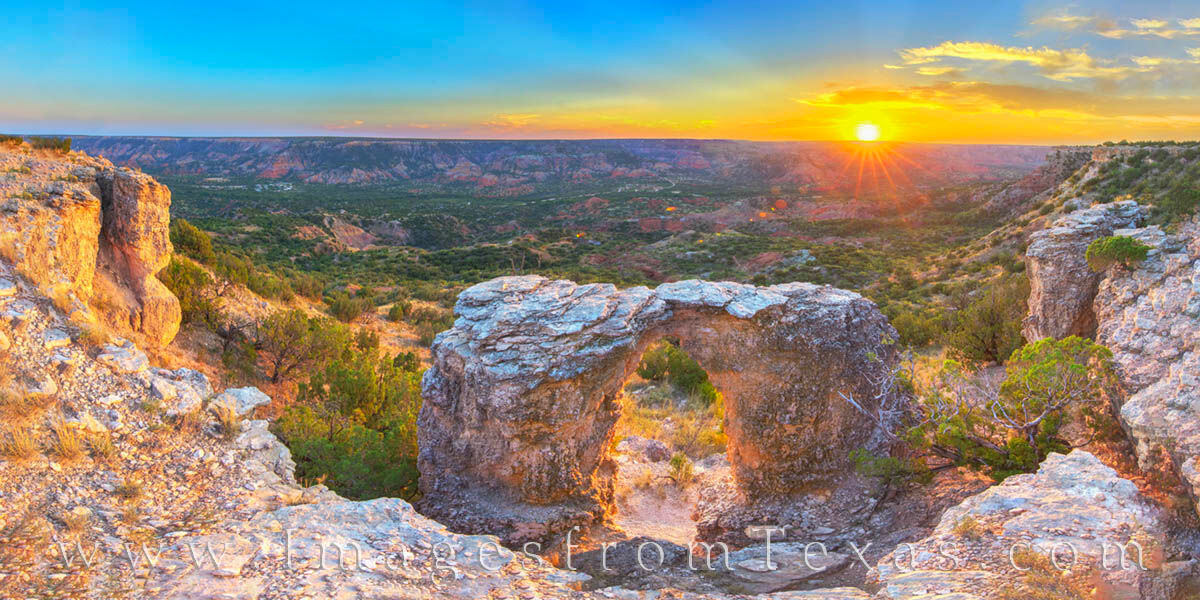 Sunset at Fortress Cliff overlooking the canyon of Palo Duro is a rewarding experience.