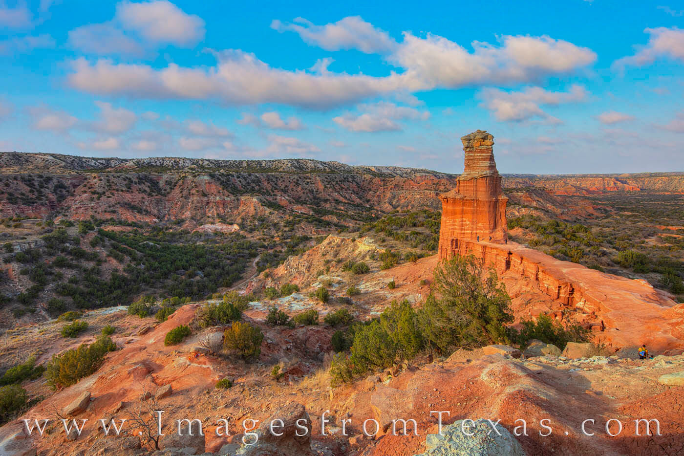 On a late afternoon in Palo Duro Canyon, the Lighthouse rises into the cool air. As one of the iconic hoodoos in the state park...