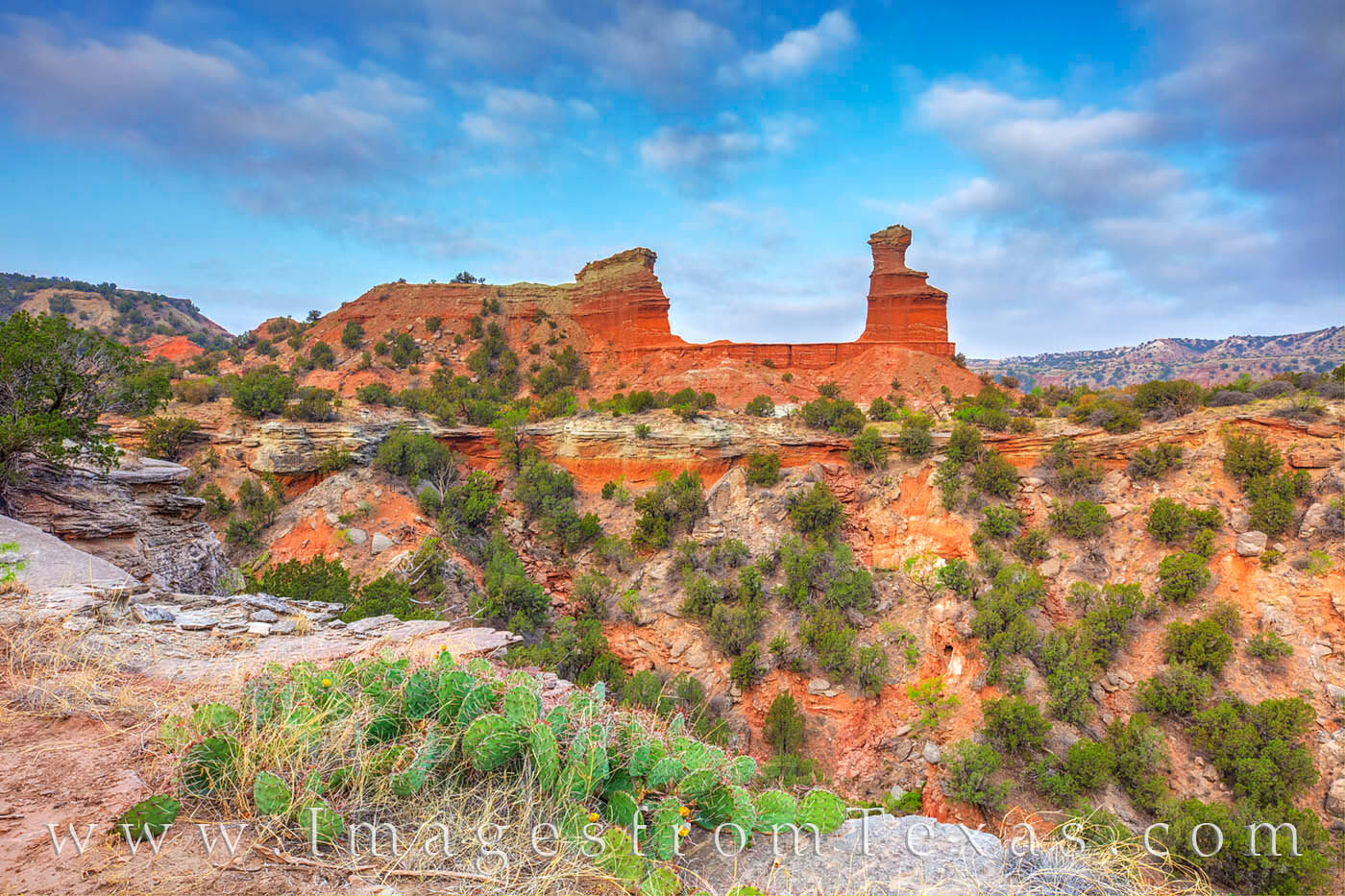 The Lighthouse Hoodoo in Palo Duro Canyon on an early May morning.
