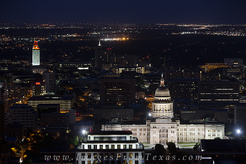 The Austin Skyline is incomplete without the Texas State Capitol in the image. The state capitol resides in the heart of Austin...