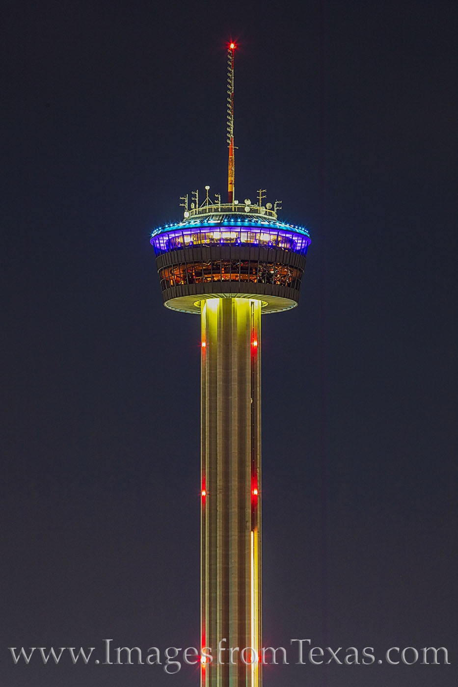 Rising 750 feet into the air, the Tower of the Americas is the 2nd highest observation deck in the United States.