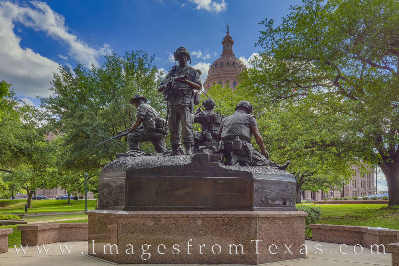 Dedicated to the 3,417 Texas men and women who served and died during the Vietnam War from 1964-1973, the Vietnam Veterans Monument...
