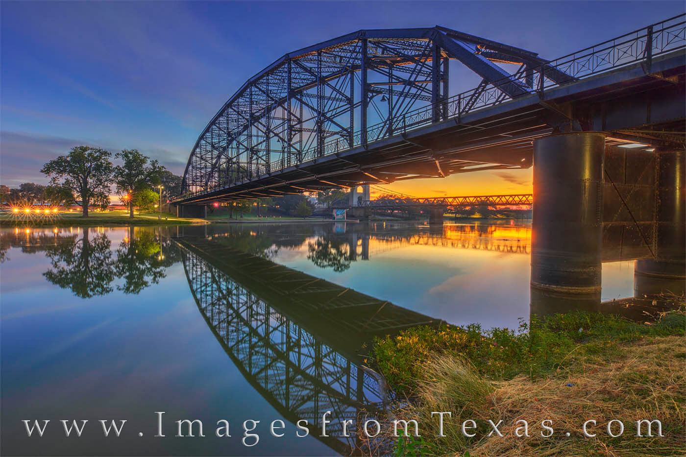 Well before sunrise, this long exposure brings out the colors in the sky just beneath Waco's Washington Avenue Bridge. Built...